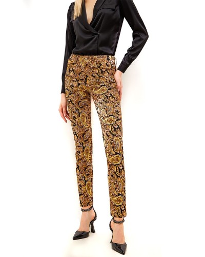 LIU JO 5-pocket trousers with fantasy print - FANTASY