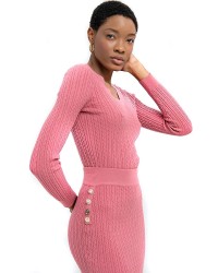FRACOMINA Cable knit skirt