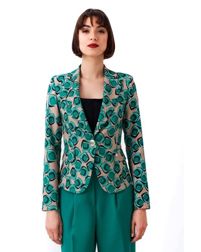 RENAISSANCE Patterned jacket and gold button