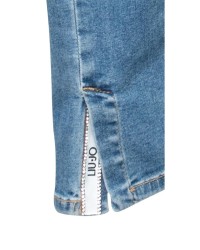 LIU JO Ankle skinny jeans with slit and logo