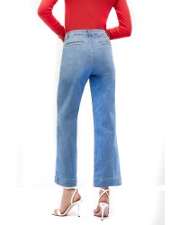 LIU JO Cropped-Chino-Jeans mit breitem Gürtel